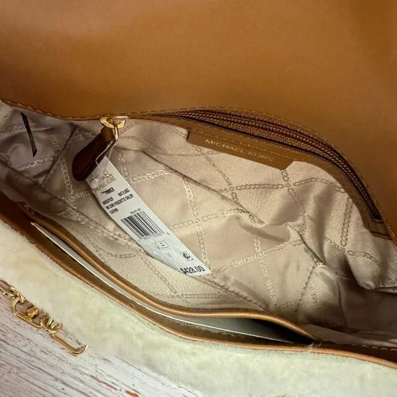 Michael Kors Parker Medium Shearling Shoulder Bag - Picture 4 of 5